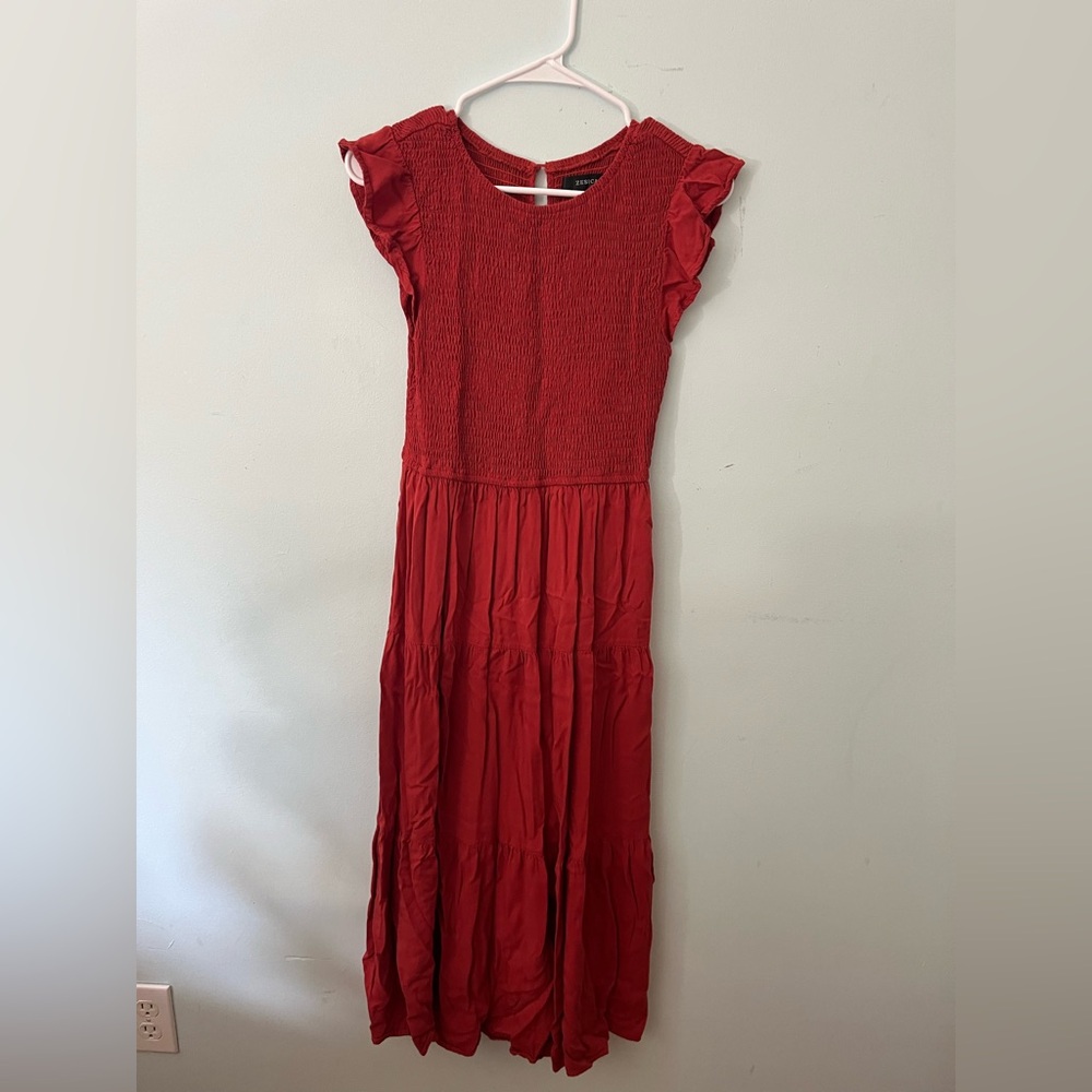 Zesica Maxi Red Ruffled Dress